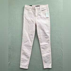 NEW Womens J Brand Light Pink High Rise Crop Skinny Denim Jeans Size 27